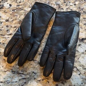 Deerskin Black Leather Gloves S/M